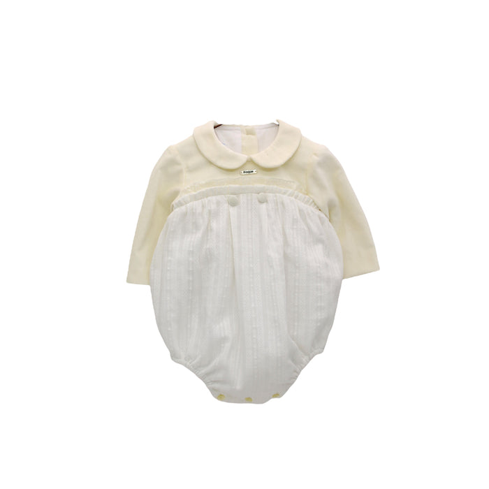 Greg Half-Velvet Ivory/Cream Romper
