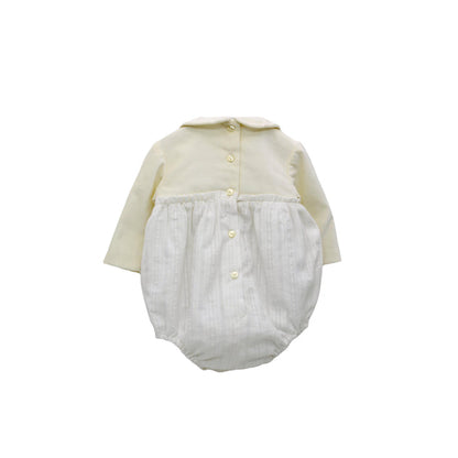 Greg Half-Velvet Ivory/Cream Romper