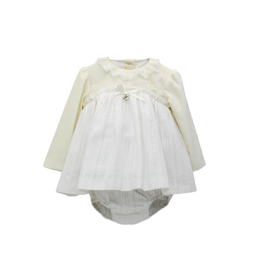 Gregoria 2-Piece Velvet Ivory/Cream set