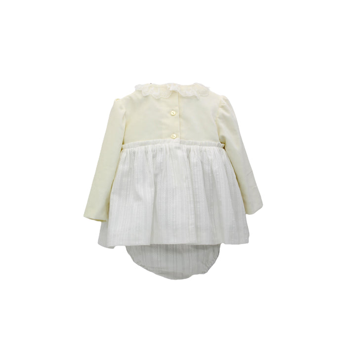 Gregoria 2-Piece Velvet Ivory/Cream set