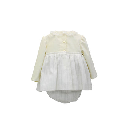 Gregoria 2-Piece Velvet Ivory/Cream set