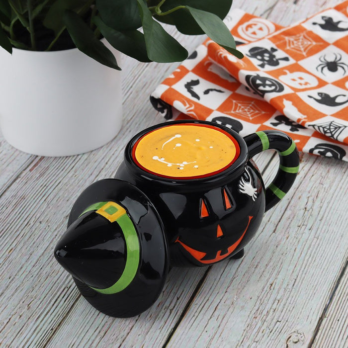 black halloween mug