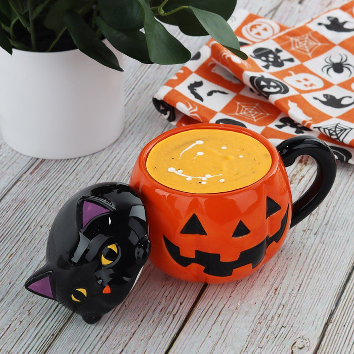 halloween pumpkin mug