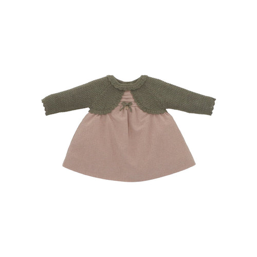 Hudson Army Green Half-Knitted Girl Dress