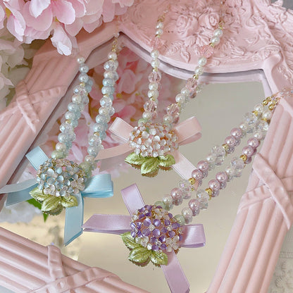 Hydrangea Pearl Necklace