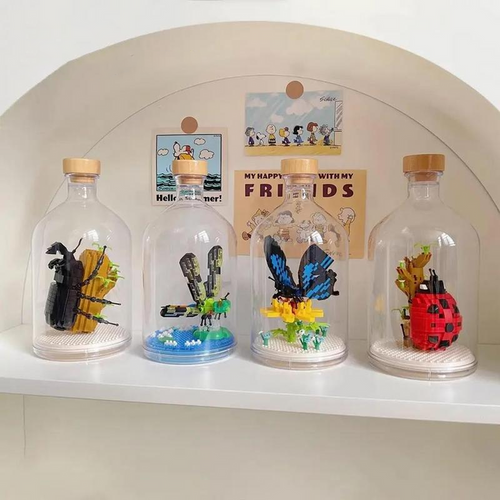 Insect Collection Building Blocks with Glass Display Bottle