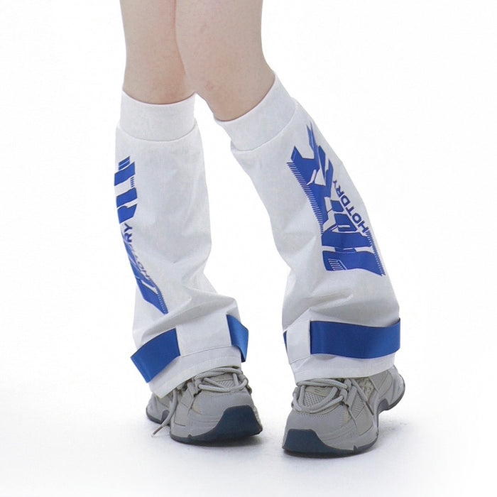 Leg Warmers / Blue & White / One size