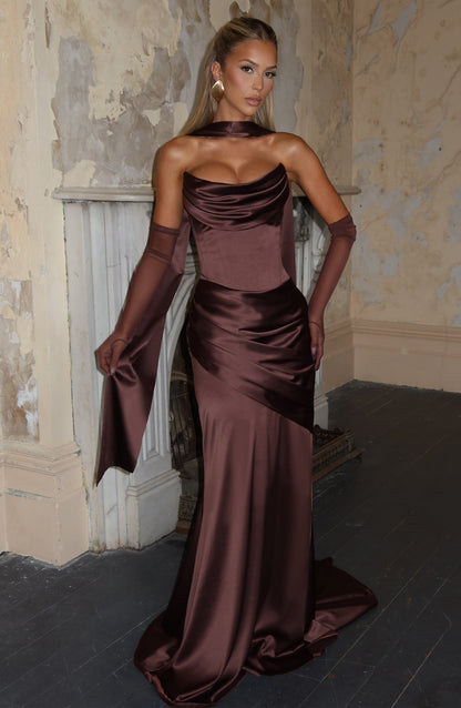 Kensington Maxi Dress - Plum Brown