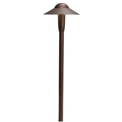 Kichler - 6'' Dome 22" LED Path Light (12V, 3W Integrated LED, 2700K, Textured Architectural Bronze) - 15870AZT27R
