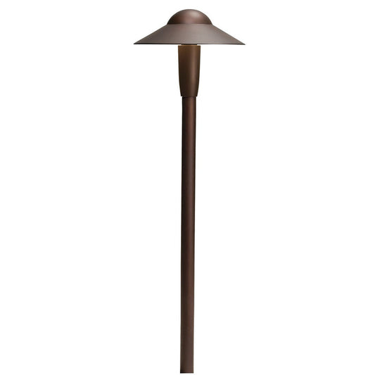 Kichler - 6'' Dome 22" LED Path Light (12V, 3W Integrated LED, 2700K, Textured Architectural Bronze) - 15870AZT27R