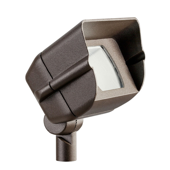 Kichler - Mini Hooded Adjustable Wide Flood Light 12V (Textured Architectural Bronze) - 15396AZT