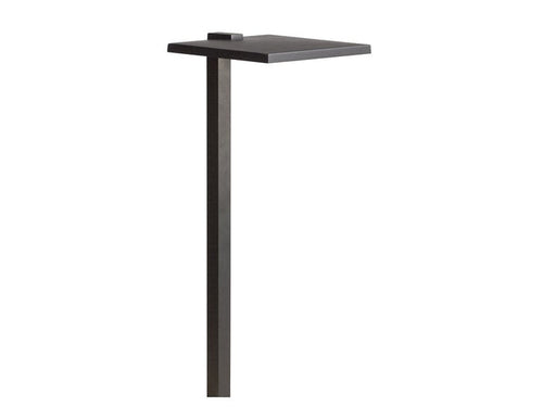 Kichler - Shallow Shade Large 24'' LED Path Light (12V, 4W Integrated LED, 2700K, Textured Black) - 15806BKT27R