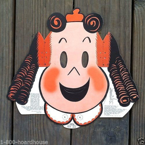 KLEENEX LITTLE LULU Face Mask HALLOWEEN 1940s