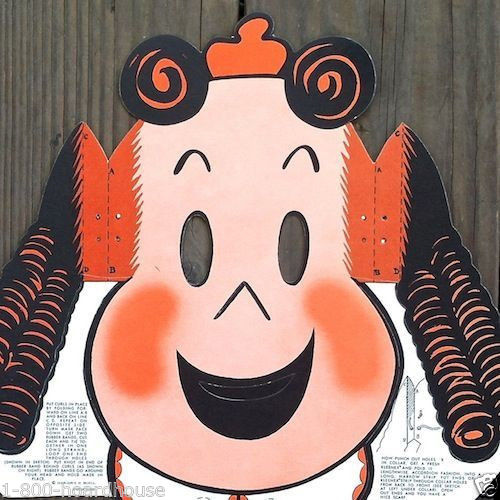 KLEENEX LITTLE LULU Face Mask HALLOWEEN 1940s