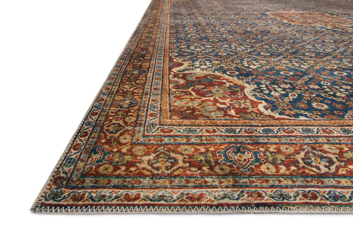 The Rug Corner Loloi II Layla Cobalt Blue / Spice