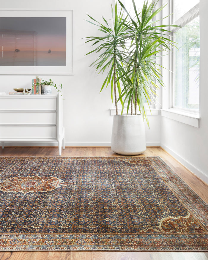 The Rug Corner Loloi II Layla Cobalt Blue / Spice