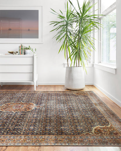 The Rug Corner Loloi II Layla Cobalt Blue / Spice