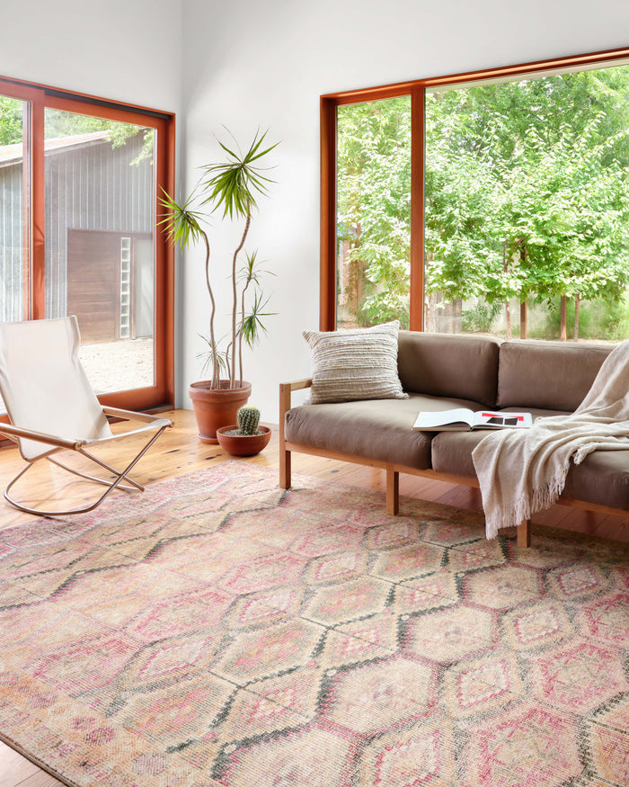 The Rug Corner Loloi II Layla Pink / Lagoon