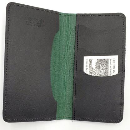Leather Checkbook Holder/Wallet - Celtic Knot