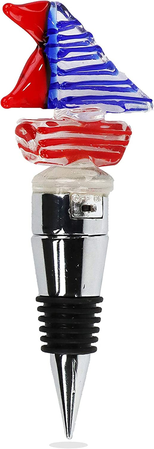 LED Sailboat Glass Wine Stopper