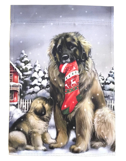Leonberger & Pup Garden Flag - NEW