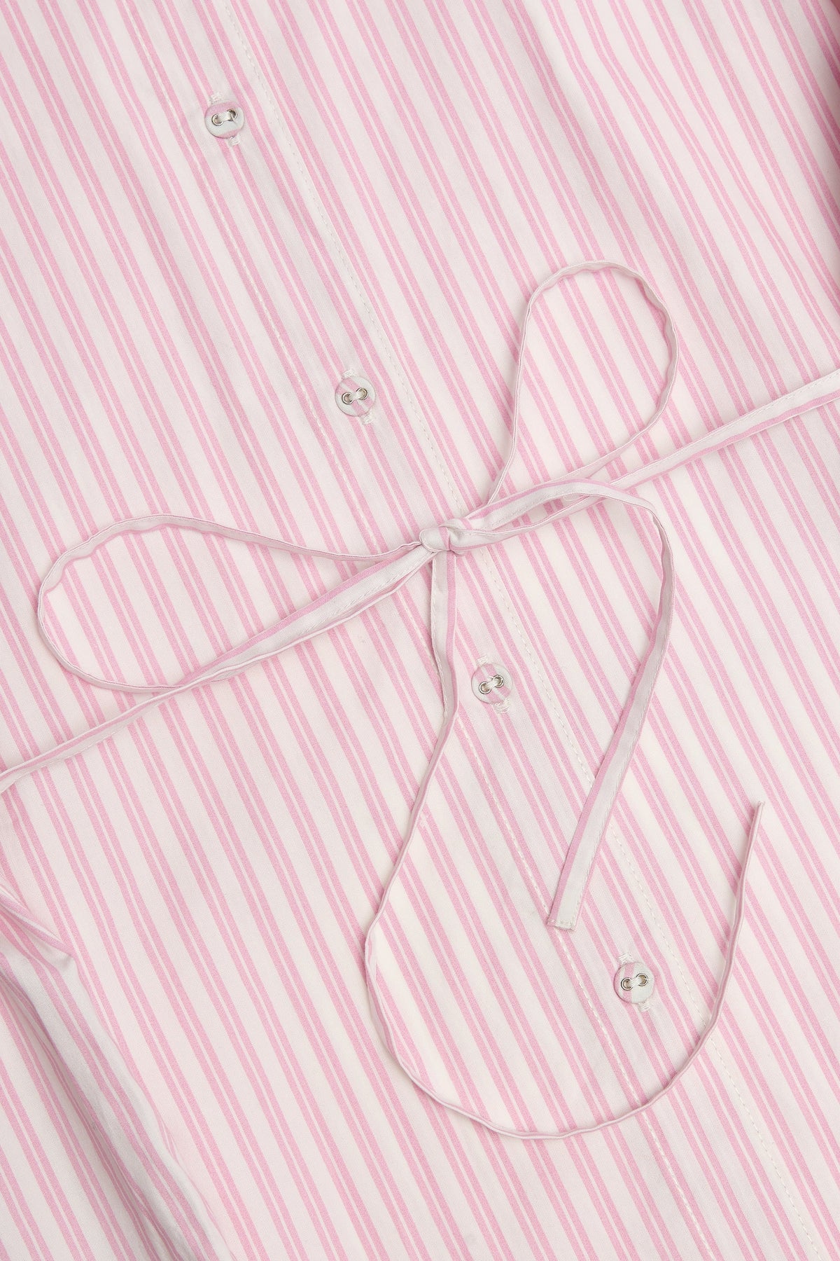 Oversized Shirt in Pink Stripe