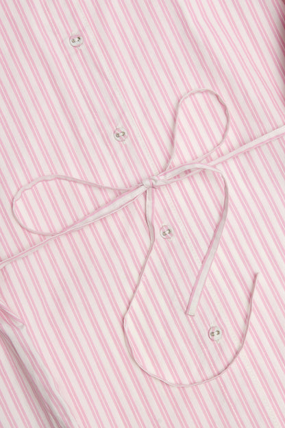 Oversized Shirt in Pink Stripe