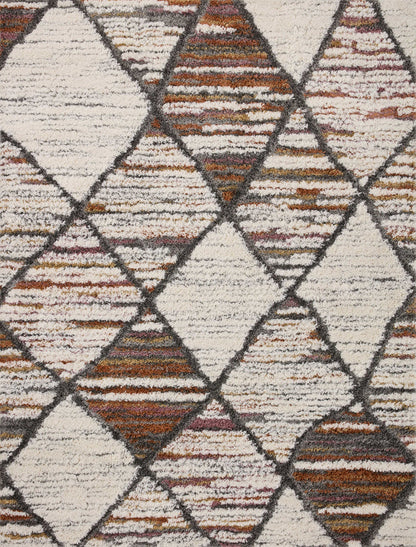 The Rug Corner Loloi Levitt Shag Ivory / Fiesta