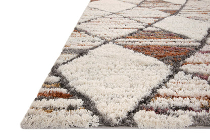 The Rug Corner Loloi Levitt Shag Ivory / Fiesta