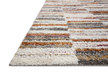 The Rug Corner Loloi Levitt Shag Ivory / Sunset