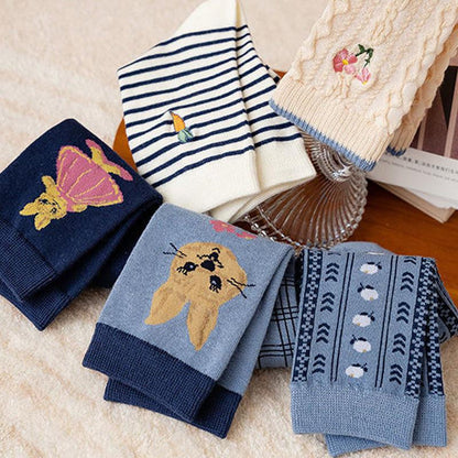Lilyrhyme™ 5 Pairs Ladies Cute Socks