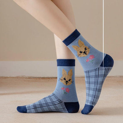 Lilyrhyme™ 5 Pairs Ladies Cute Socks