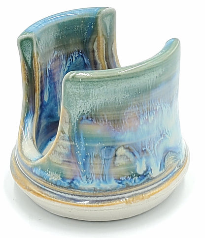 Liscom Hill Pottery - Seafoam and Teal Sponge Holder