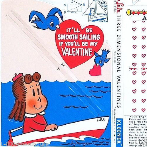 LITTLE LULU KLEENEX Advertising Holiday Valentines Sheet 1960s