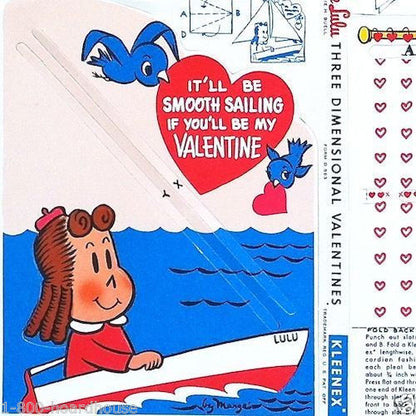 LITTLE LULU KLEENEX Advertising Holiday Valentines Sheet 1960s