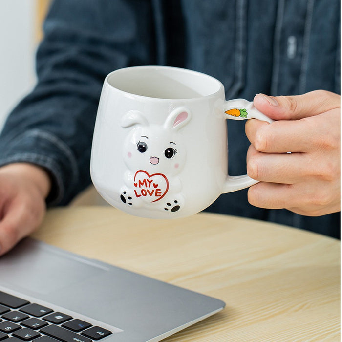 Little White Rabbit Ceramic Mug