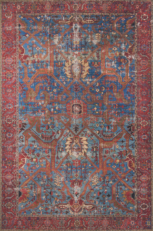 The Rug Corner Loloi II Loren Blue / Red