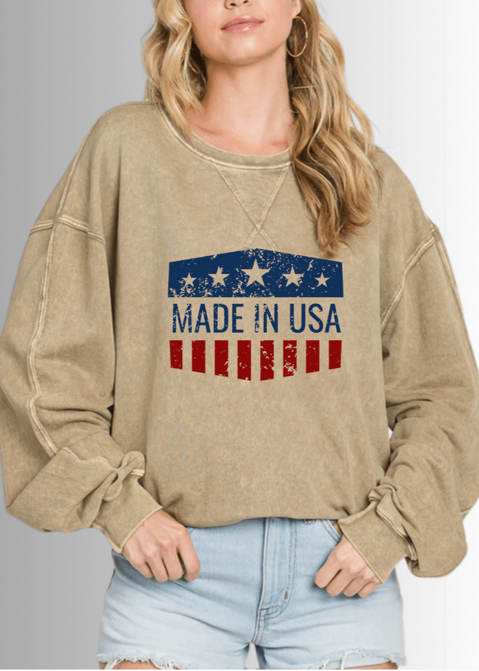 Made in USA Graphic All American Oversized Sweatshirt - RFE Marketing Ventures