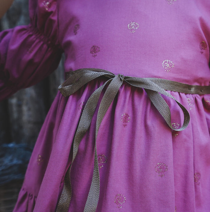Margarate Glitter Pink Girl Dress