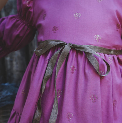 Margarate Glitter Pink Girl Dress