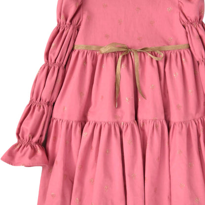 Margarate Glitter Pink Girl Dress
