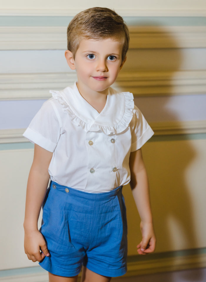 Martin Royal white and Blue Baby Boy 2-piece set