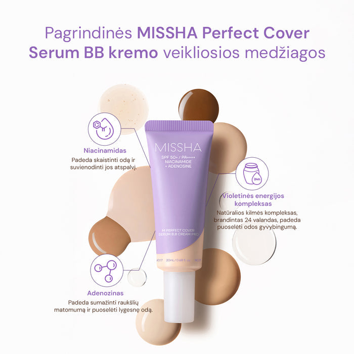 MISSHA M Perfect Cover Serum BB Cream PRO - kremas SPF50 PA+++, 50ml