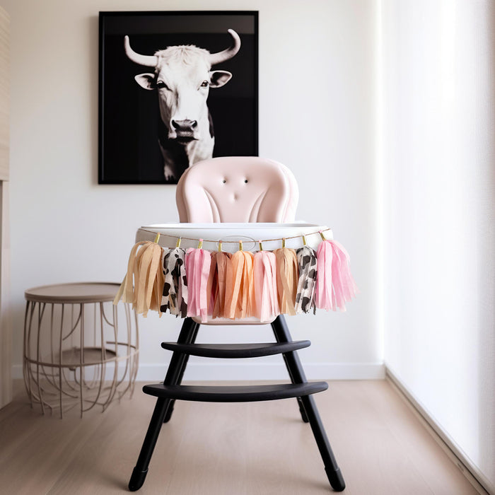 Moo Moo Cowgirl High Chair Garland
