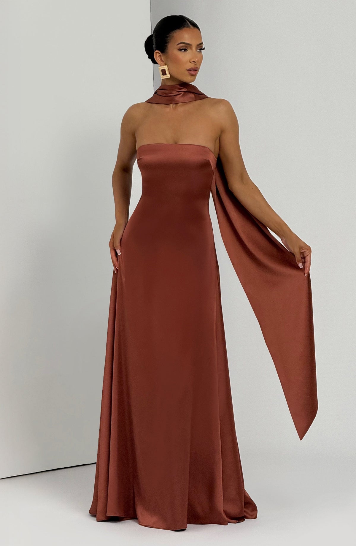 Morven Maxi Dress - Rust