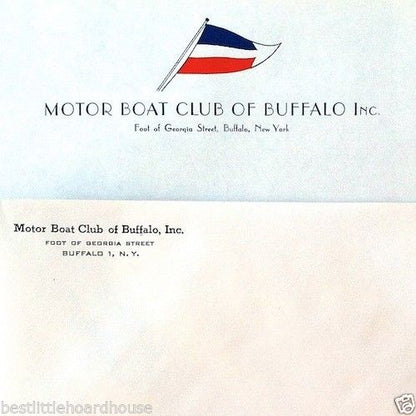 MOTOR BOAT CLUB STATIONARY Sheet & Envelope 1950s