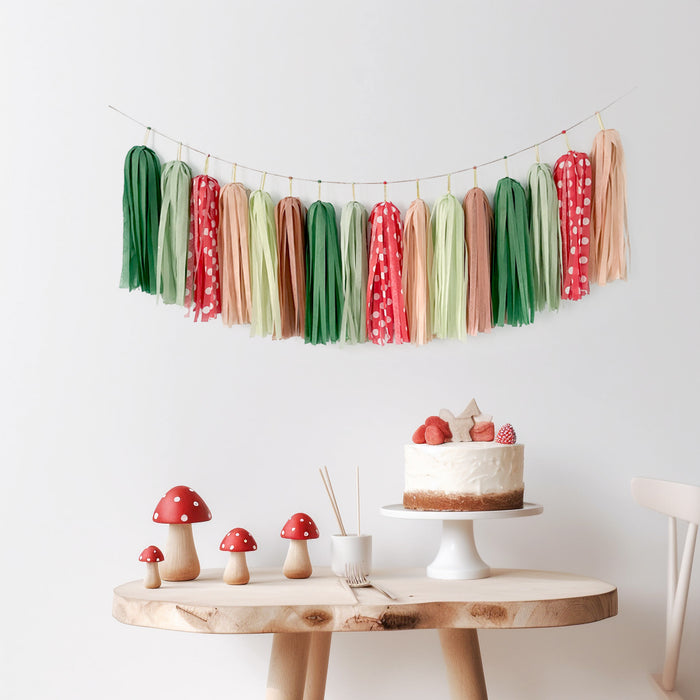 Mushroom Forest Tassel Garland