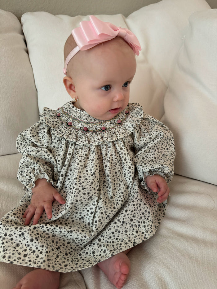 Nathalie Handsmocked 2-piece Black Set