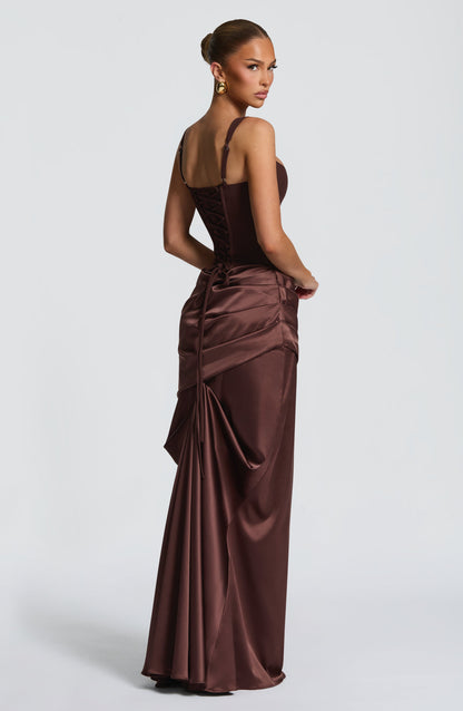 Nixie Corset - Plum Brown