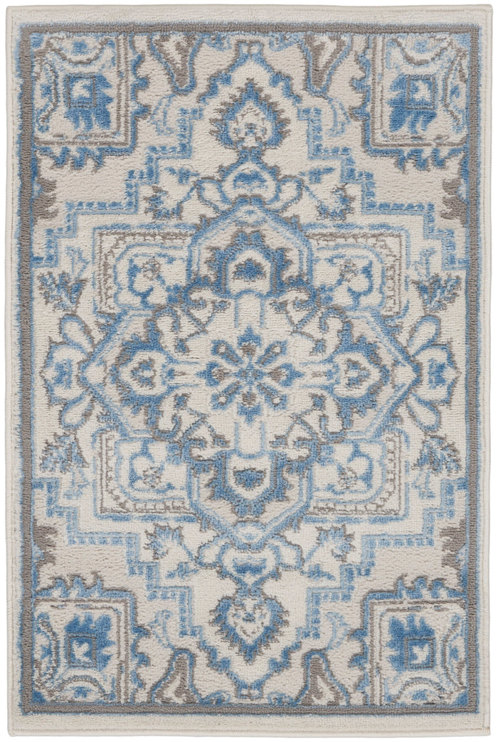 The Rug Corner Nourison Home Elation ETN10 IVBLU Area Rugs